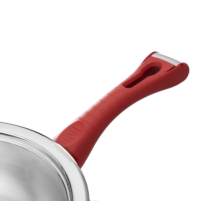 Tigan me dorezë të kuqe - Diametër 24 cm.