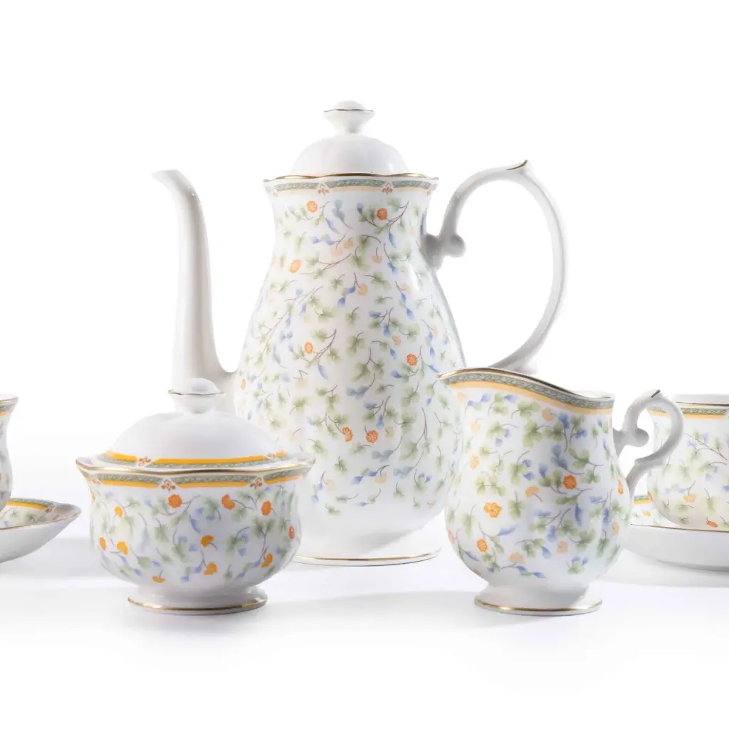 Flora Porcelain Coffee Set 15 Pjesë 